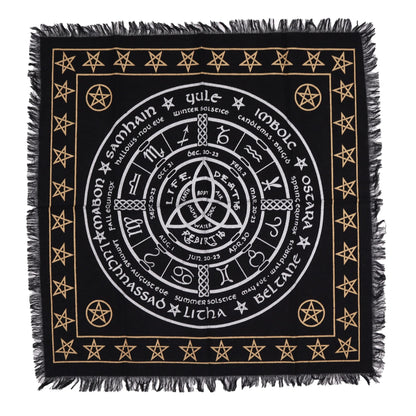 Tapis de Tirage en Coton — La Roue de l'Année Celte