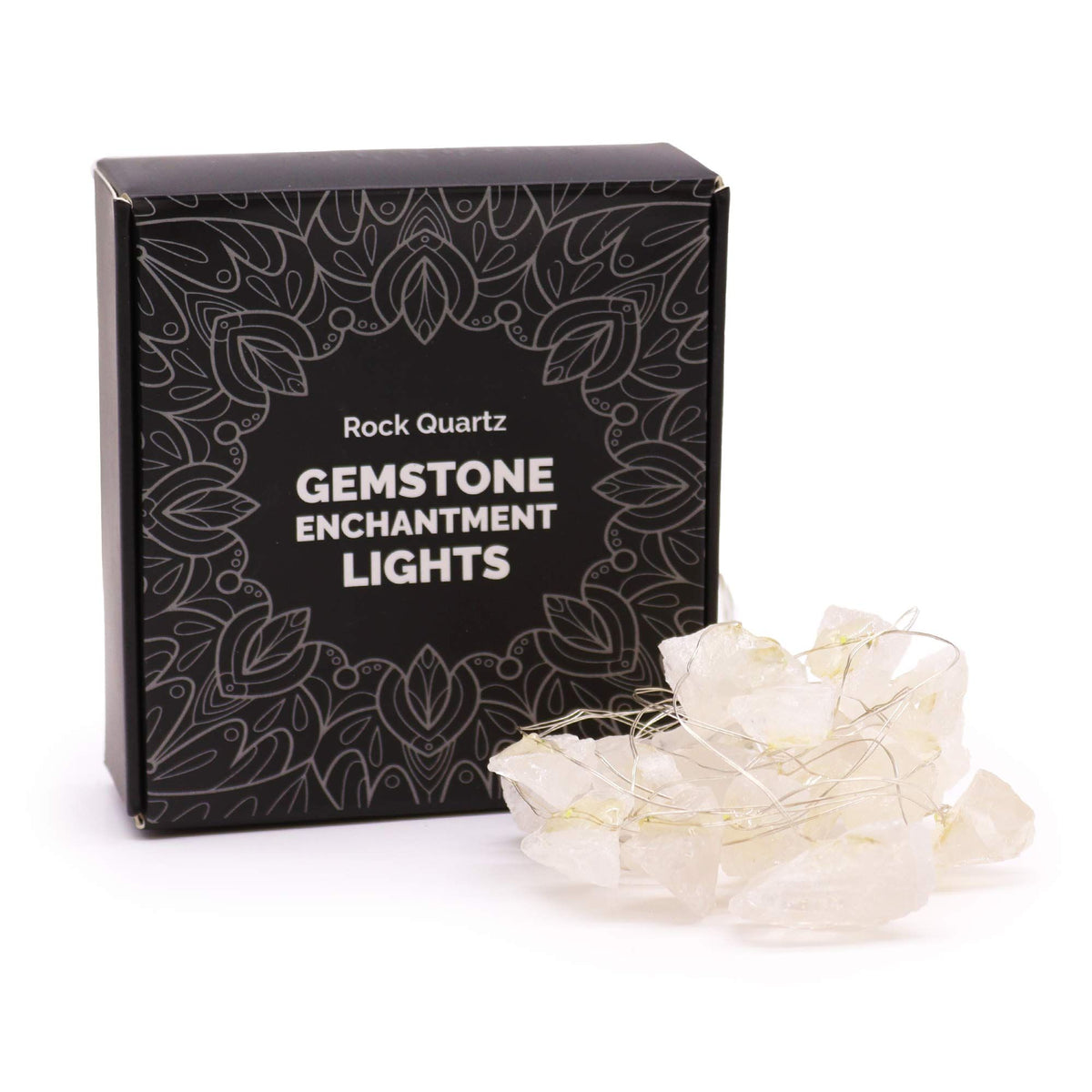 Guirlande Lumineuse de Cristaux Bruts — Cristal de Roche Pur