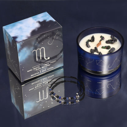 Bougie Astro & Bracelet Gemmes — Scorpion