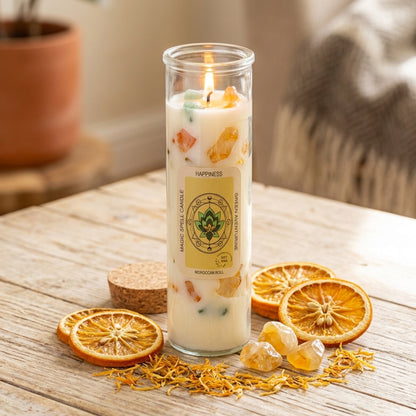 Bougie de Rituel d'Intention — Bonheur