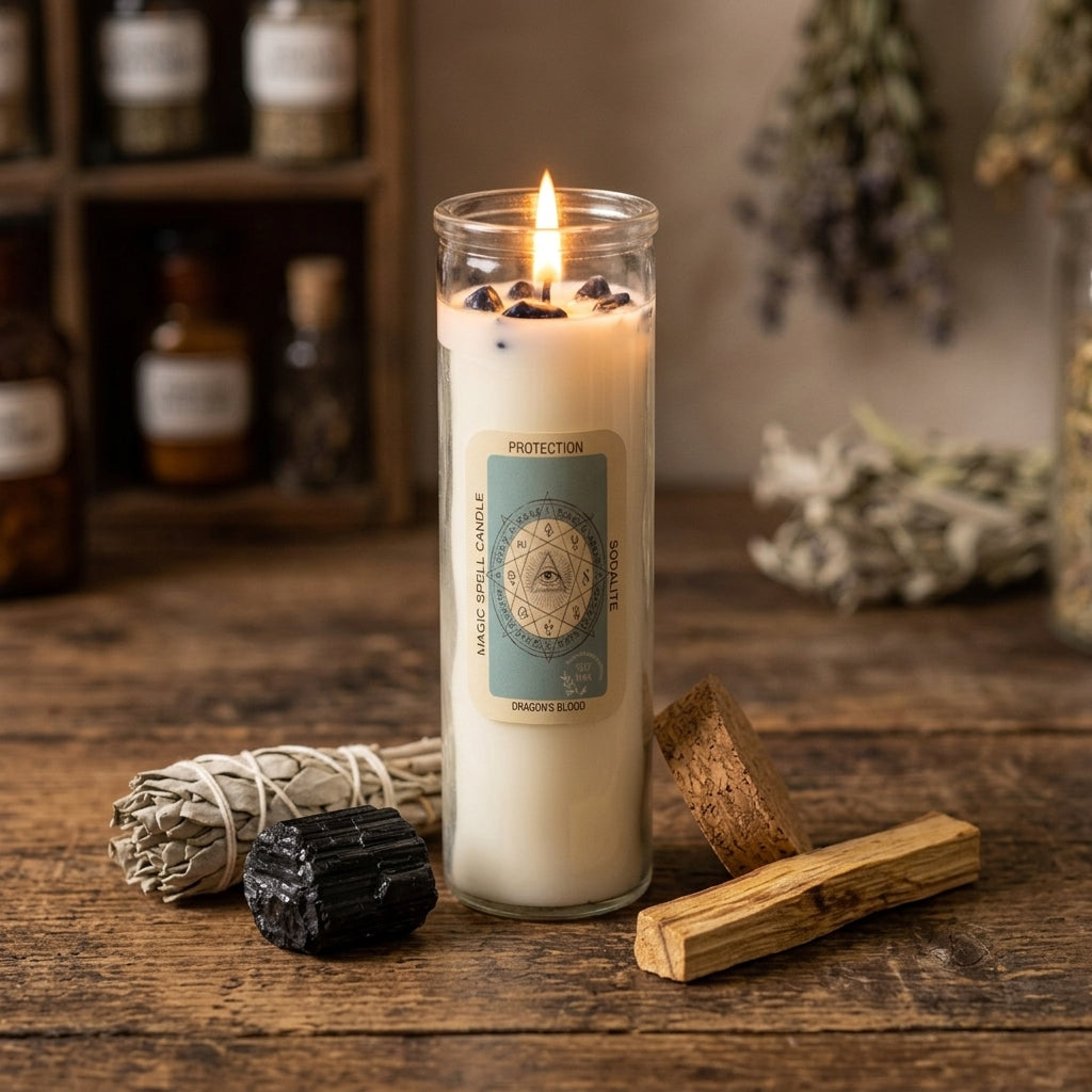 Bougie de Rituel d'Intention — Protection
