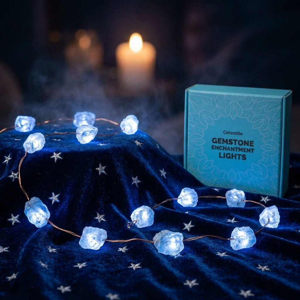 Guirlande Lumineuse de Cristaux Bruts — Célestine Céleste