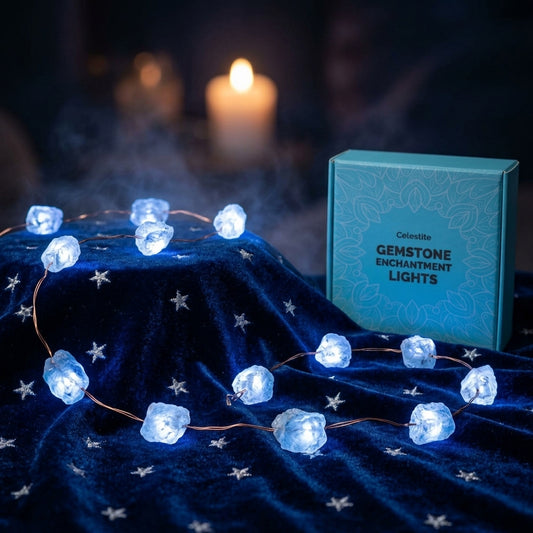 Guirlande Lumineuse de Cristaux Bruts — Célestine Céleste