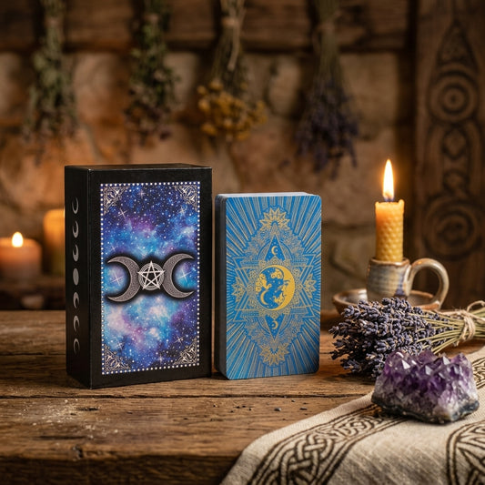 Tarot de Collection — Blue Foil Moon Face